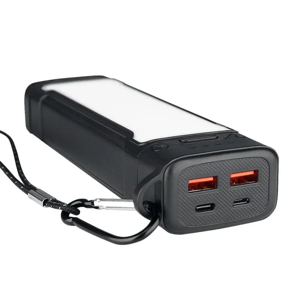 Readybox - Powerbank med indbygget lommelygte (20.000 mAh)