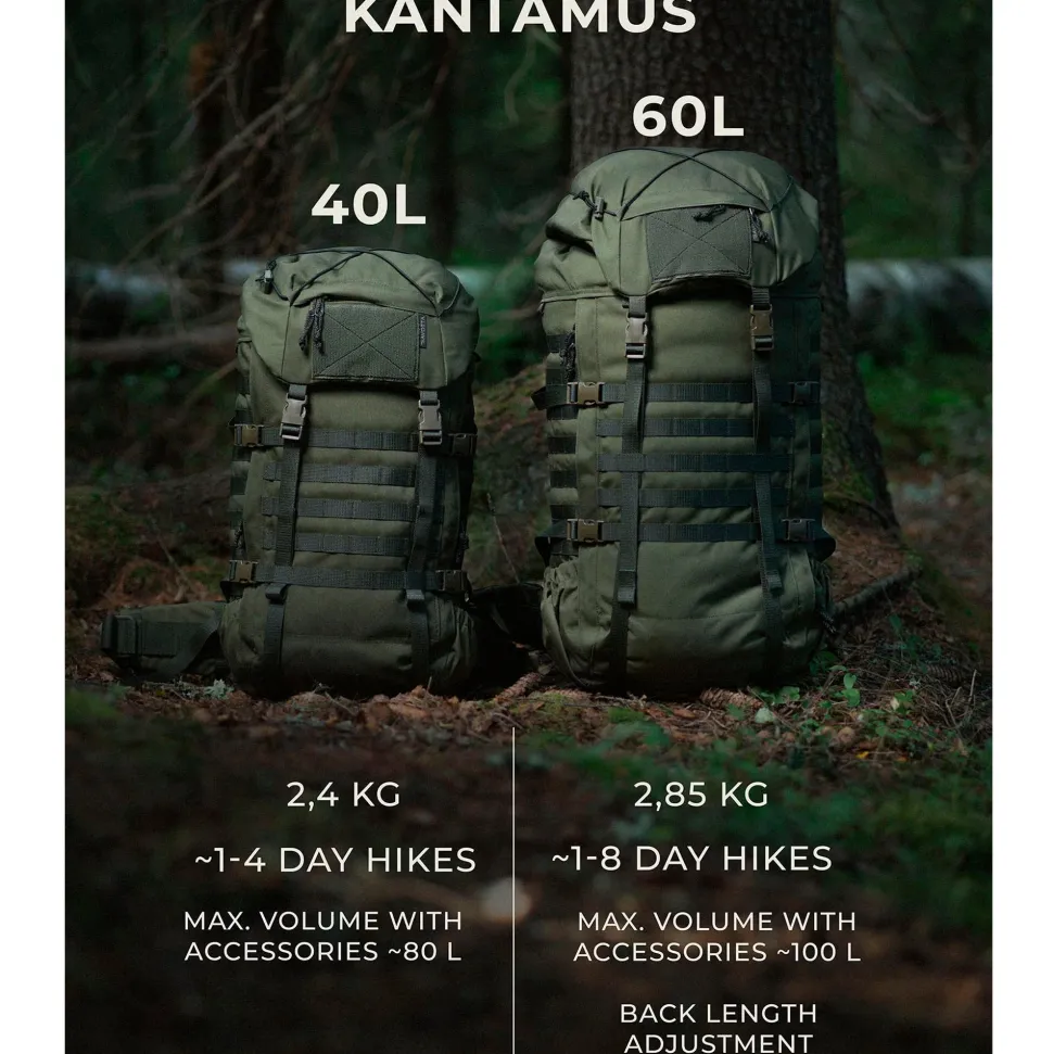 Savotta - Kantamus 60L Rygsæk // Sort