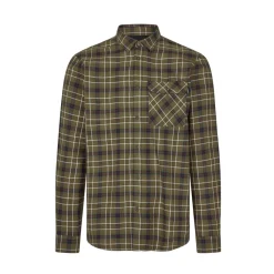 Seeland - Glen Flannel Skjorte // Grape Leaf / Dark Navy Check