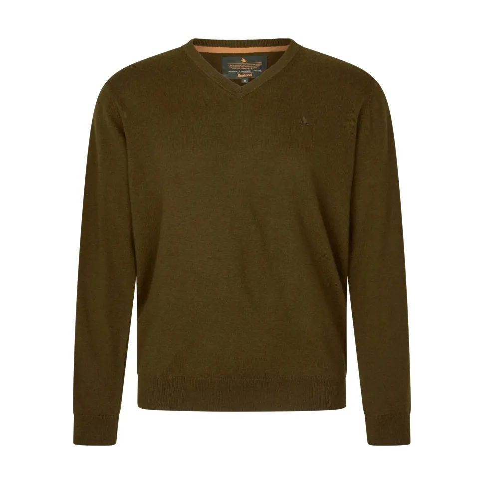 Seeland - Pine V-Neck Pullover // Light Pine
