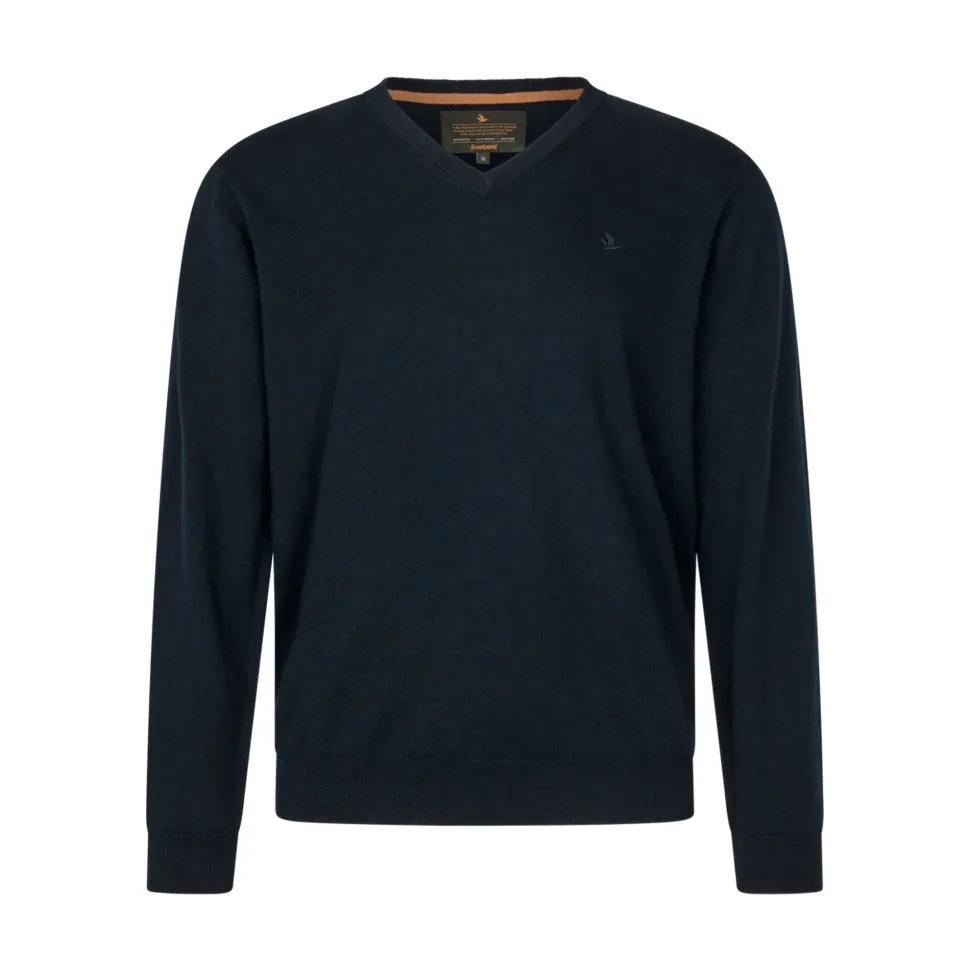 Seeland - Pine V-Neck Pullover // Dark Sapphine