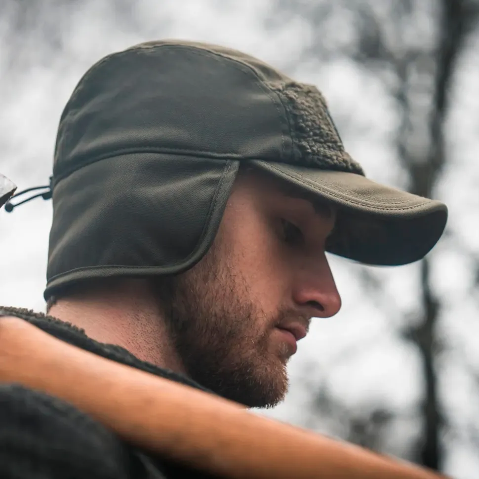 Seeland - Teddy Fold Down Cap // Pine Green