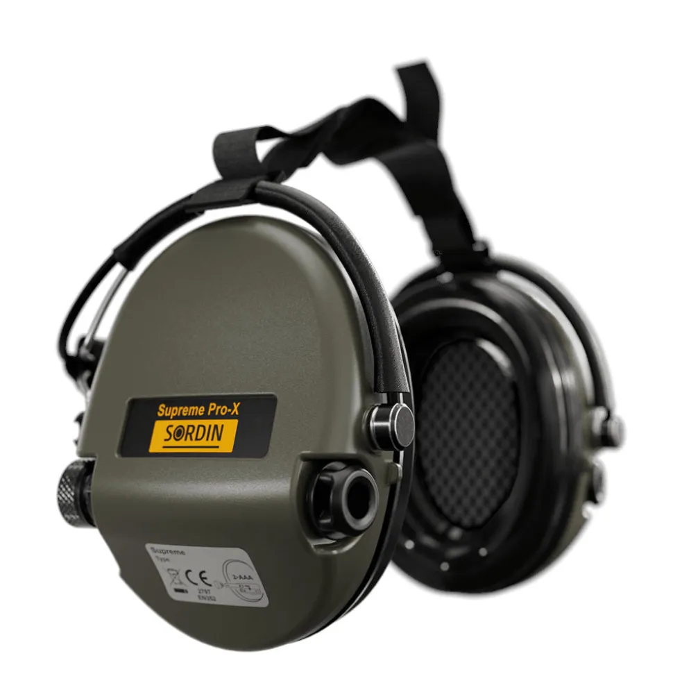 Sordin - Supreme Pro X Neckband Høreværn // Olivengrøn