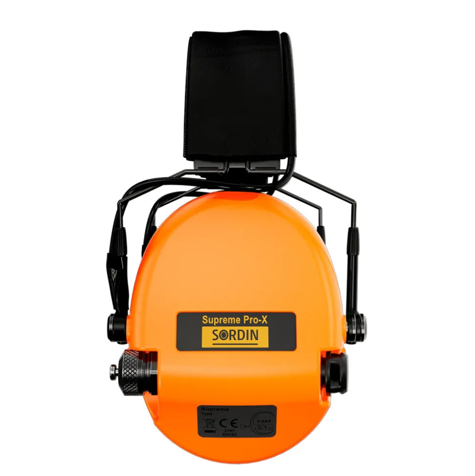 Sordin - Supreme Pro-X Slim Elektronisk Høreværn 82 dB Orange