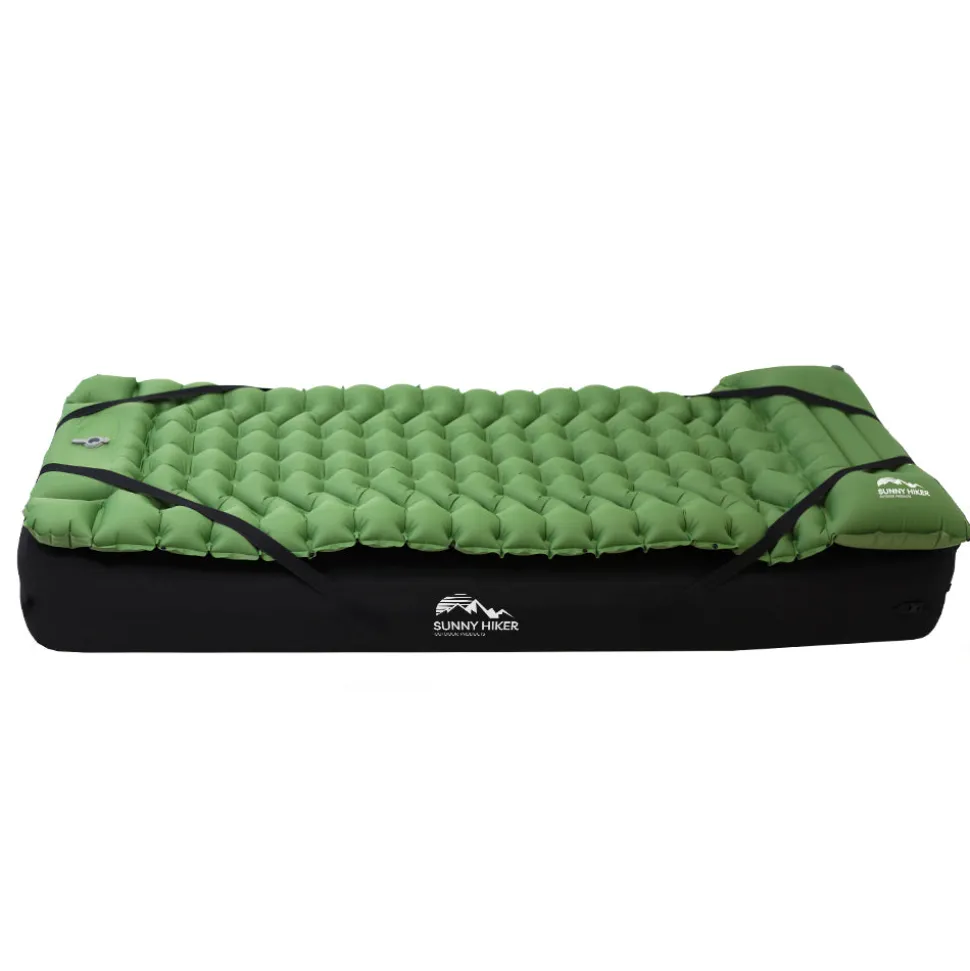 Sunny Hiker - Deluxe Oppustelig Camping Seng // Sort