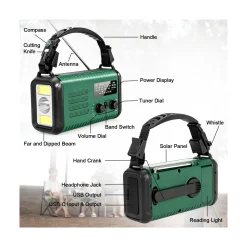 Sunny Hiker - Nødradio m. Powerbank 20.000 mAh