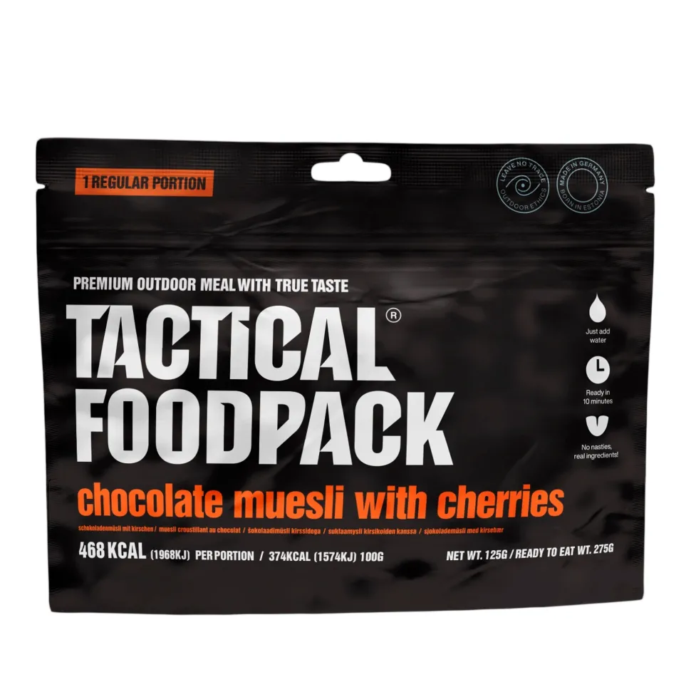 Tactical Foodpack - Chokolade Müsli med kirsebær (468 kcal)