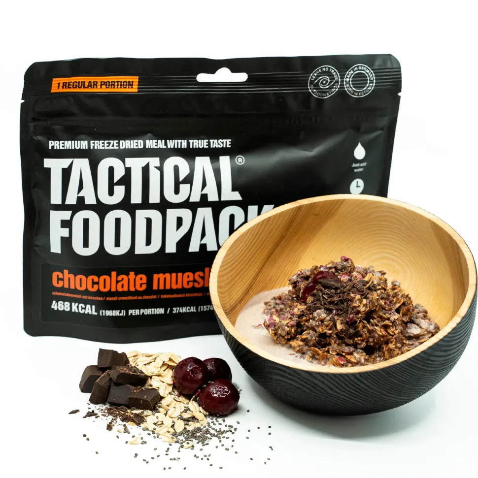 Tactical Foodpack - Chokolade Müsli med kirsebær (468 kcal)