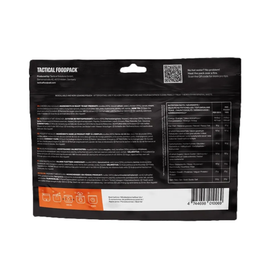 Tactical Foodpack - Kylling og Nudler, 514kcal