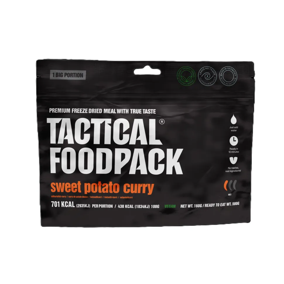 Tactical Foodpack - Sødkartoffel i Karry - Stor Portion, 701 kcal