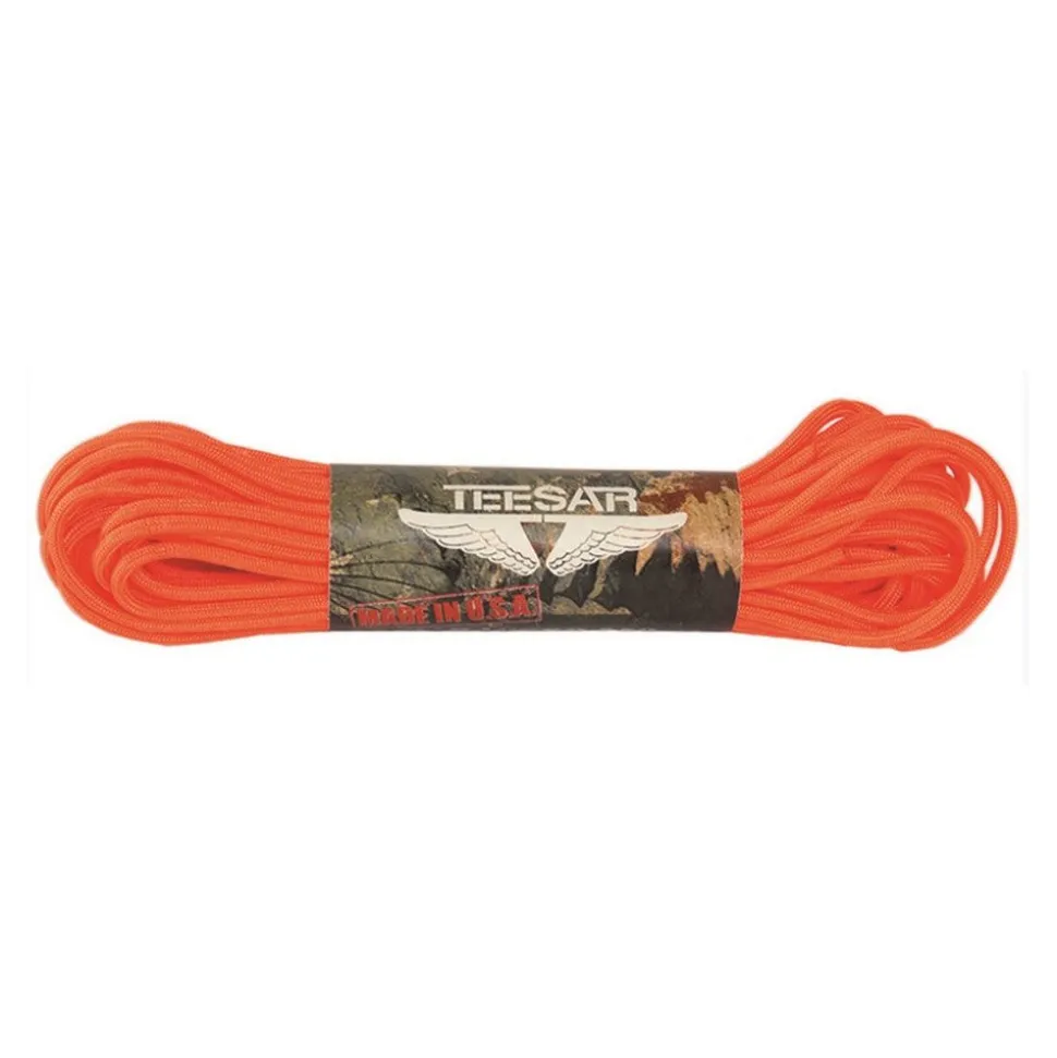 Teesar - US 550 Paracord Faldskærmssnor Orange (15 meter)