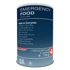 Trek'n Eat - Emergency Food Kylling i Karry m. Ris, 6 Portioner, 700g (15 års holdbarhed)