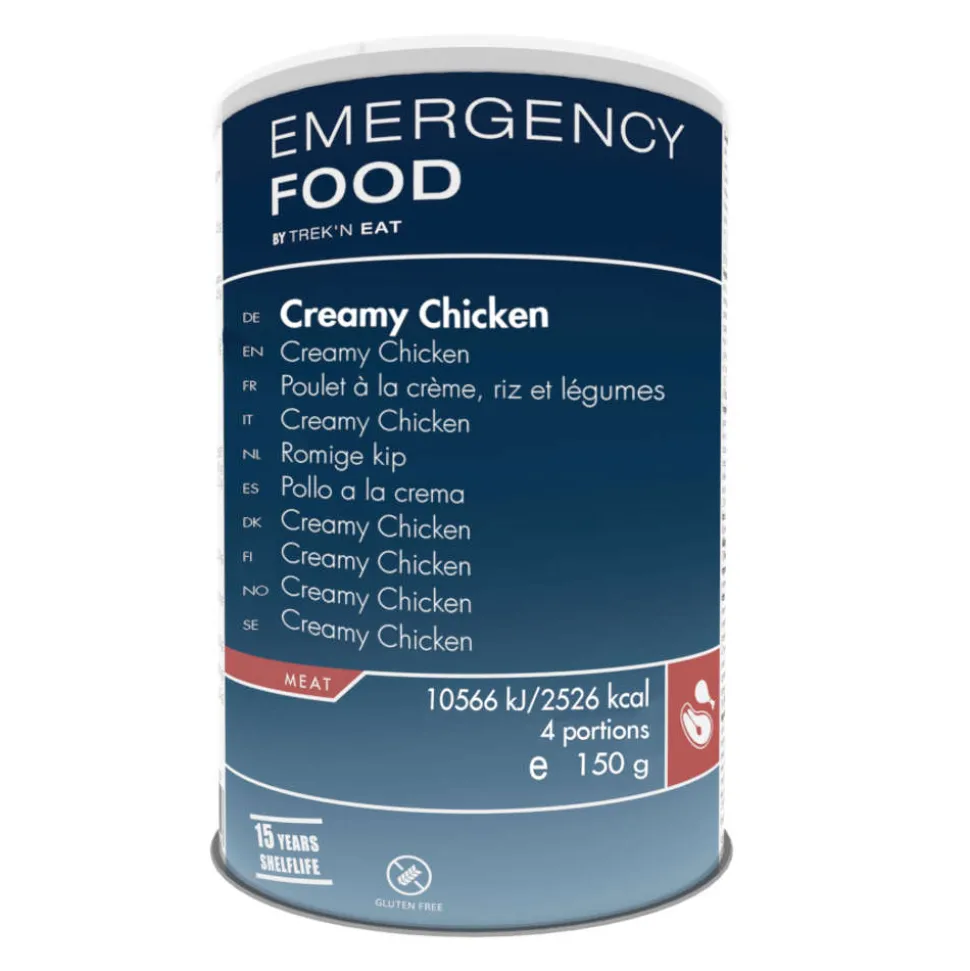Trek'n Eat - Emergency Food Creamy Chicken m. Ris, 4 Portioner, 600g (15 års holdbarhed)