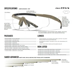 Wiley X - Saber Advanced // Tan Frame (kun stel)