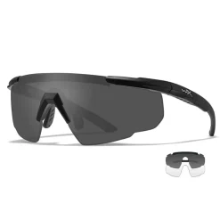 Wiley X - Saber Advanced Ballistiske Briller i Sort // Sort/klar - 2 Linser