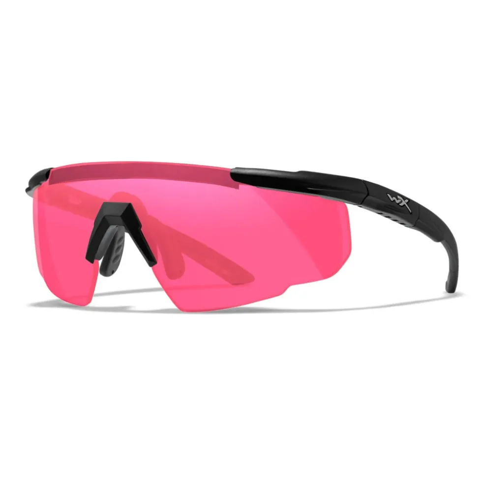 Wiley X - Saber Advanced Ballistiske Briller i Sort // Pink - 1 Linse