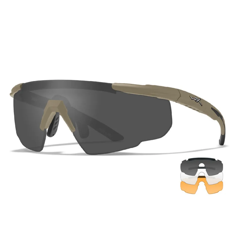 Wiley X - Saber Advanced Ballistiske Briller // Sand - 3 Linser