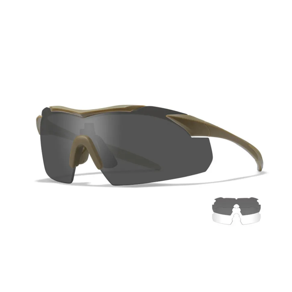 Wiley X - VAPOR 2.5 Tan Frame Solbrille // 2 Linser