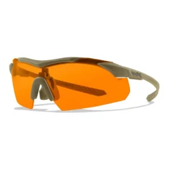 Wiley X - VAPOR COMM 2.5 Ballistiske Briller // Sandfarvet Stel - 3 Linser Grå/Klar/Orange