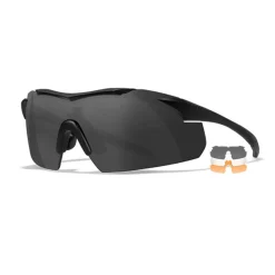 Wiley X - VAPOR COMM 2.5 Ballistiske Briller // Sort Stel - 3 Linser Grå/Klar/Orange